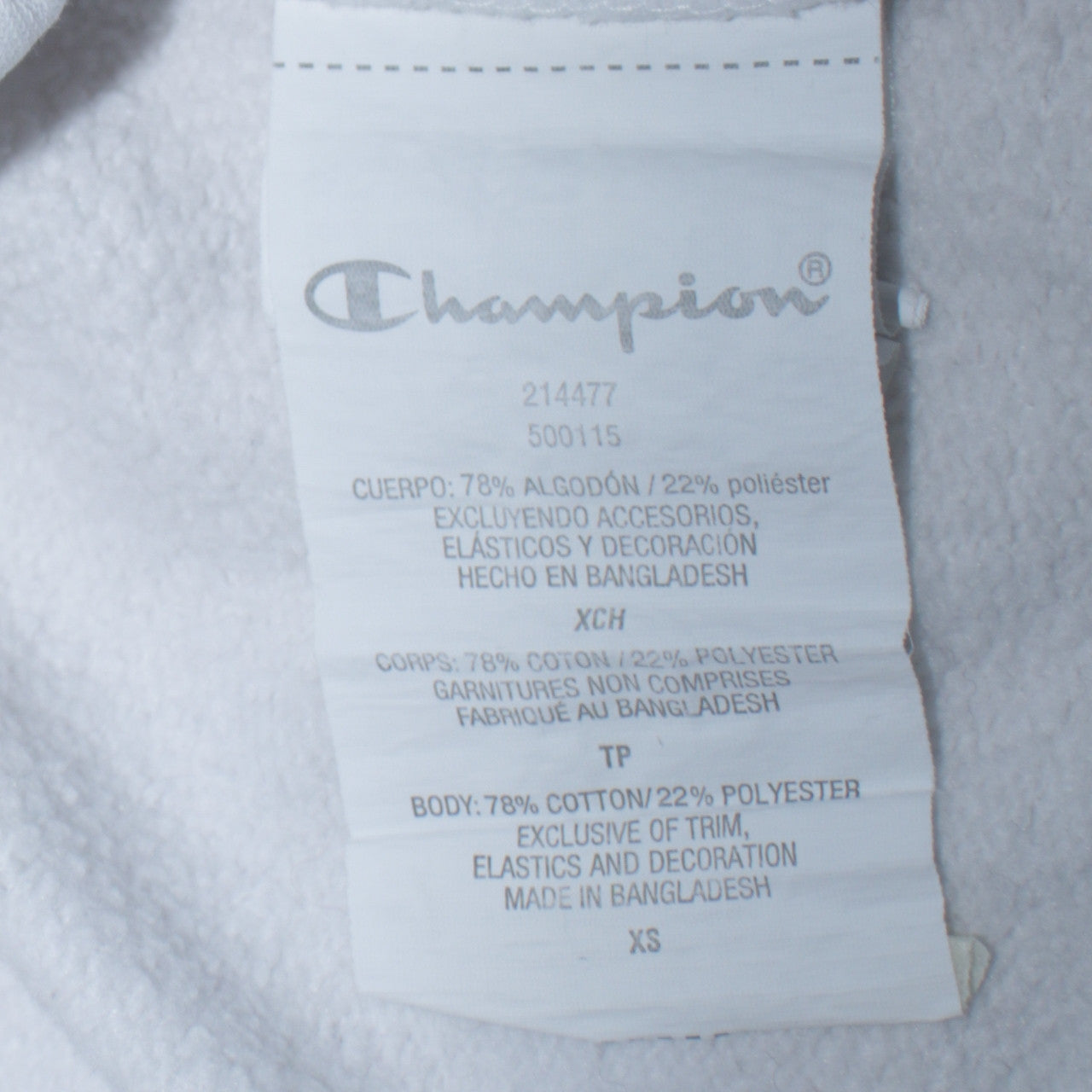 Mens UK Size XS Champion White Pullover Sweatshirt