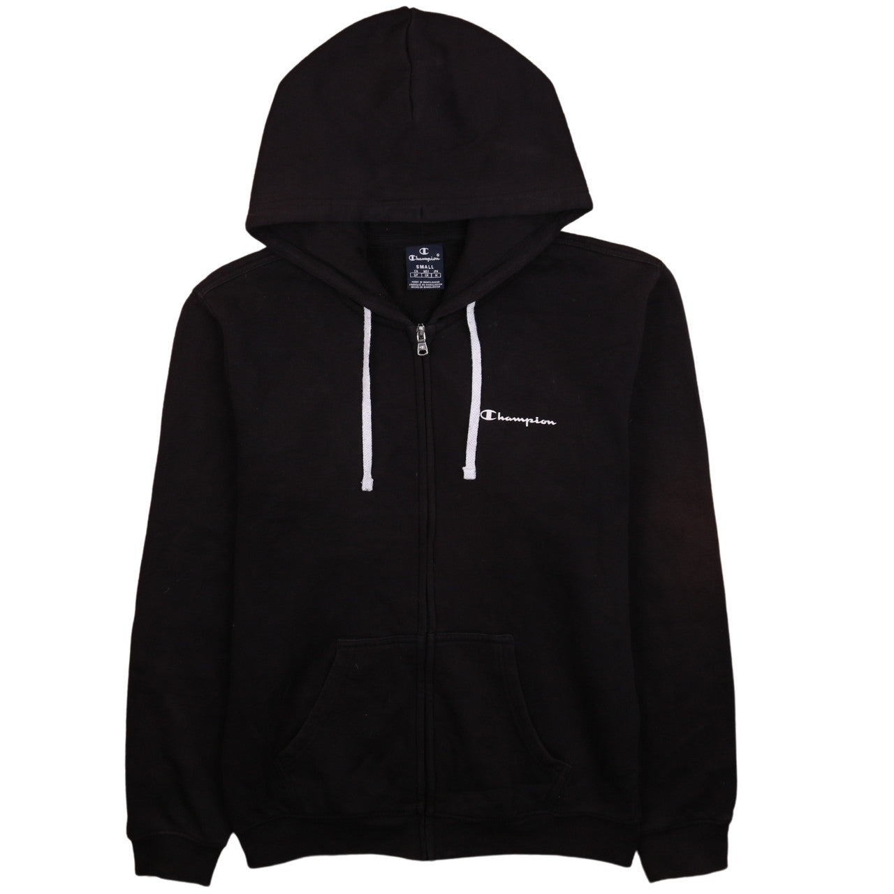 Mens UK Size S Champion Black Full Zip Hoodie