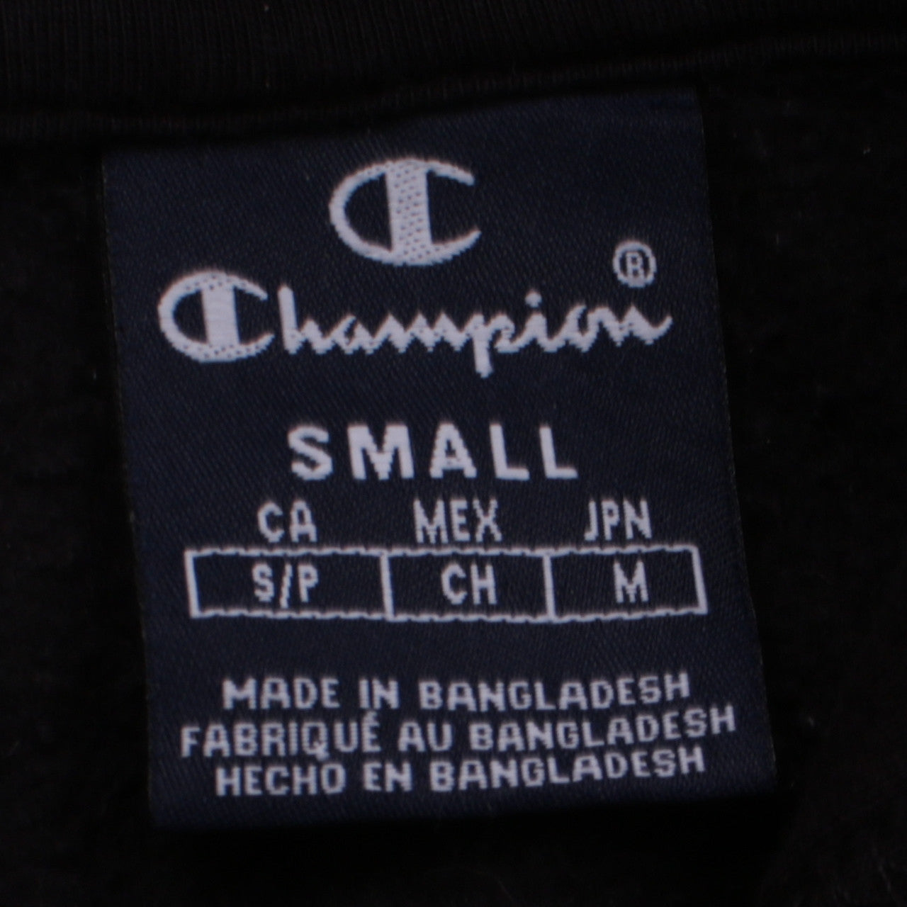 Mens UK Size S Champion Black Full Zip Hoodie