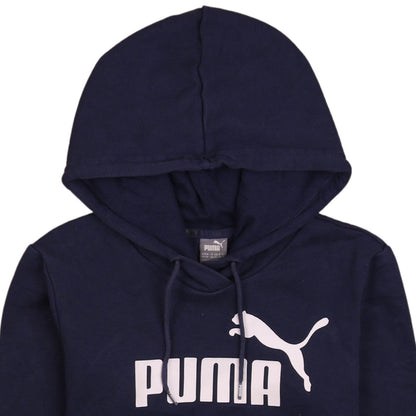 Mens UK Size XS PUMA Blue Pullover Hoodie