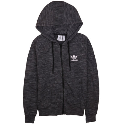 Womens UK Size 10 adidas Black Full Zip Hoodie