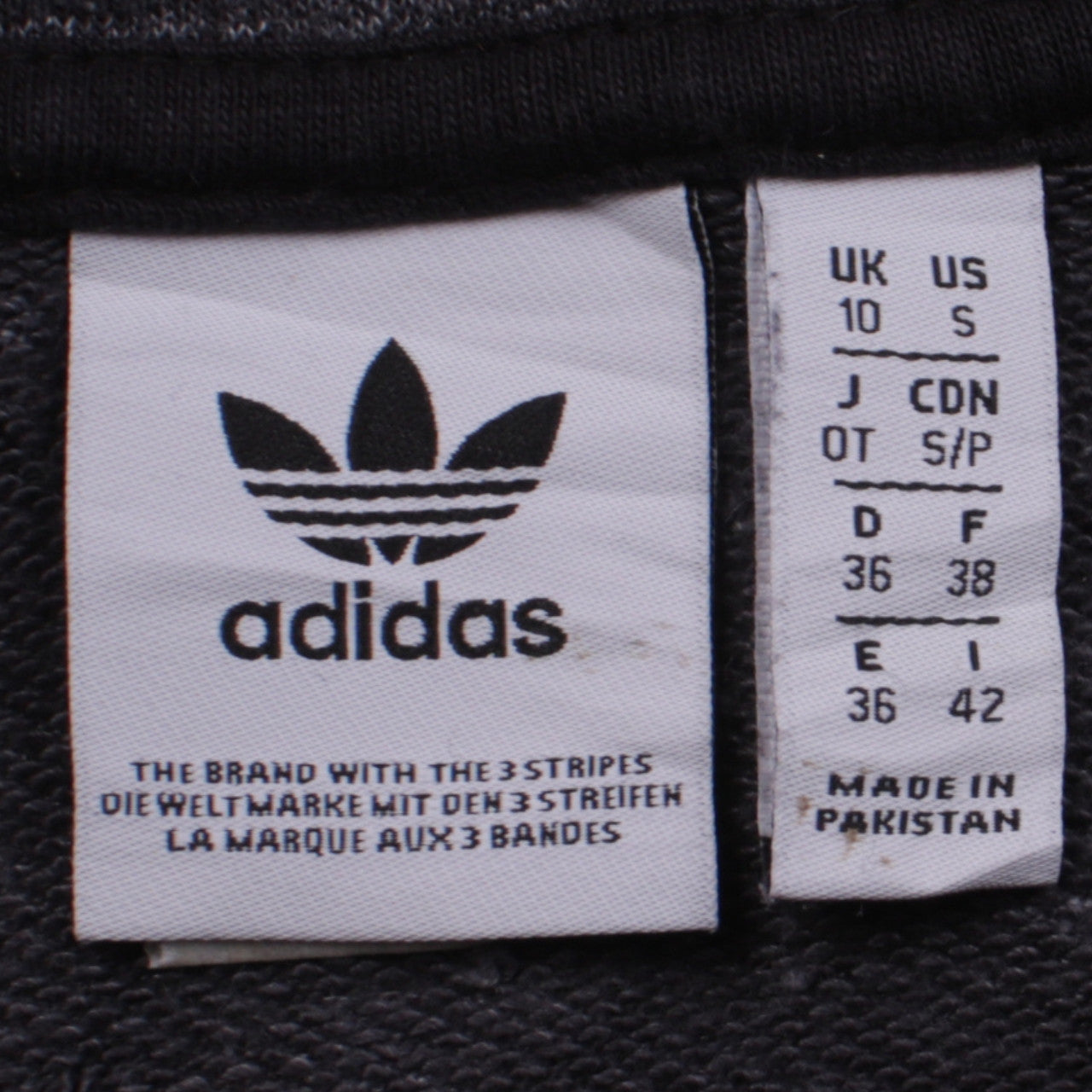 Womens UK Size 10 adidas Black Full Zip Hoodie