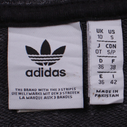 Womens UK Size 10 adidas Black Full Zip Hoodie