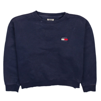 Mens UK Size M Tommy Jeans Blue Pullover Sweatshirt