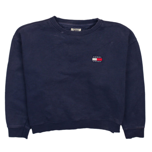 Mens UK Size M Tommy Jeans Blue Pullover Sweatshirt