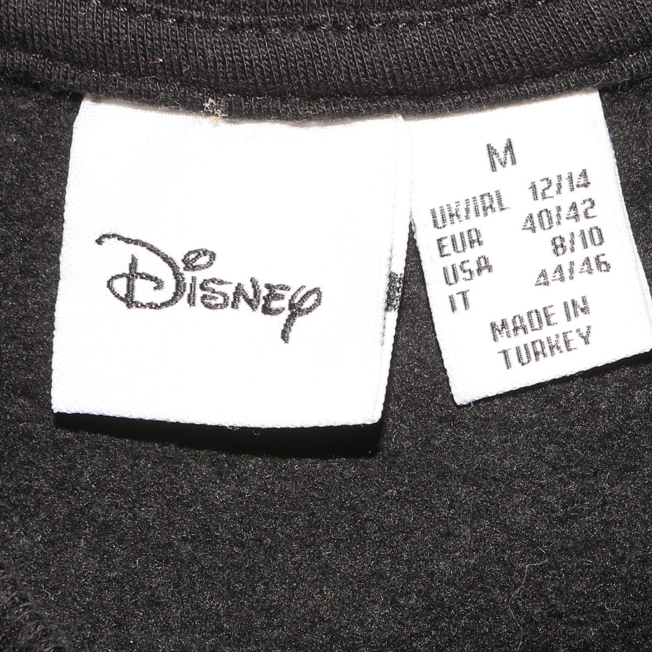 Mens UK Size M Disney Black Pullover Sweatshirt