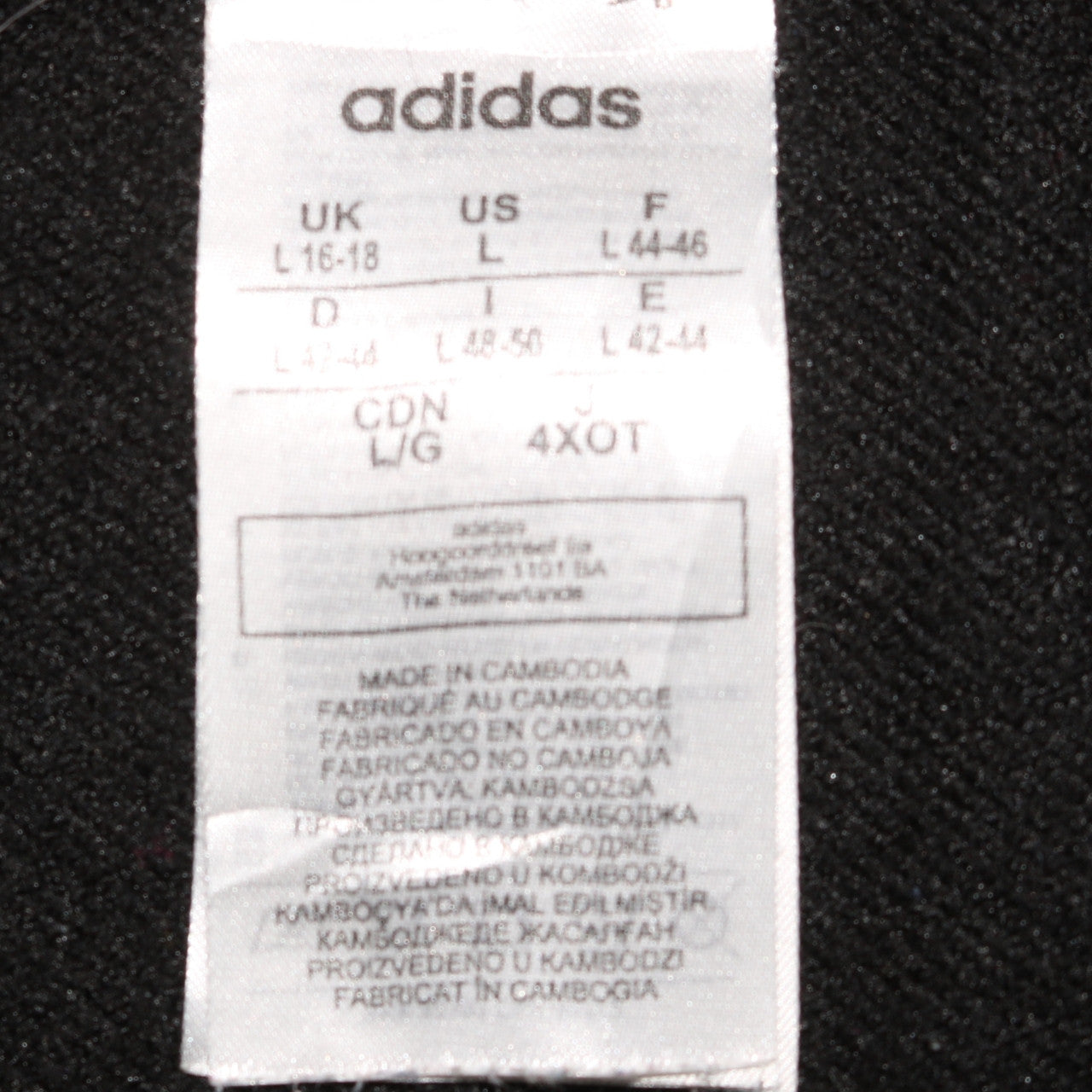 Womens UK Size L adidas Black Full Zip Hoodie