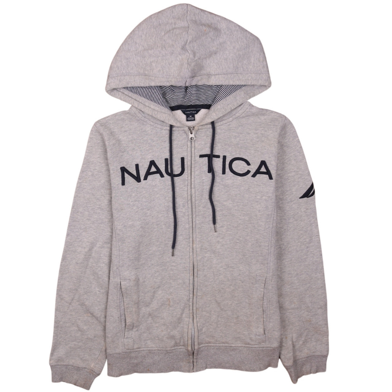 Mens UK Size M Nautica Grey Full Zip Hoodie