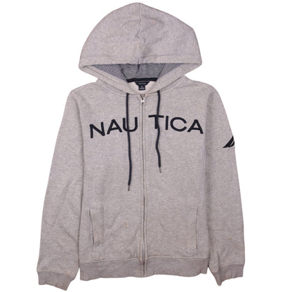 Mens UK Size M Nautica Grey Full Zip Hoodie