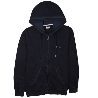 Mens UK Size L Champion Blue Full Zip Hoodie