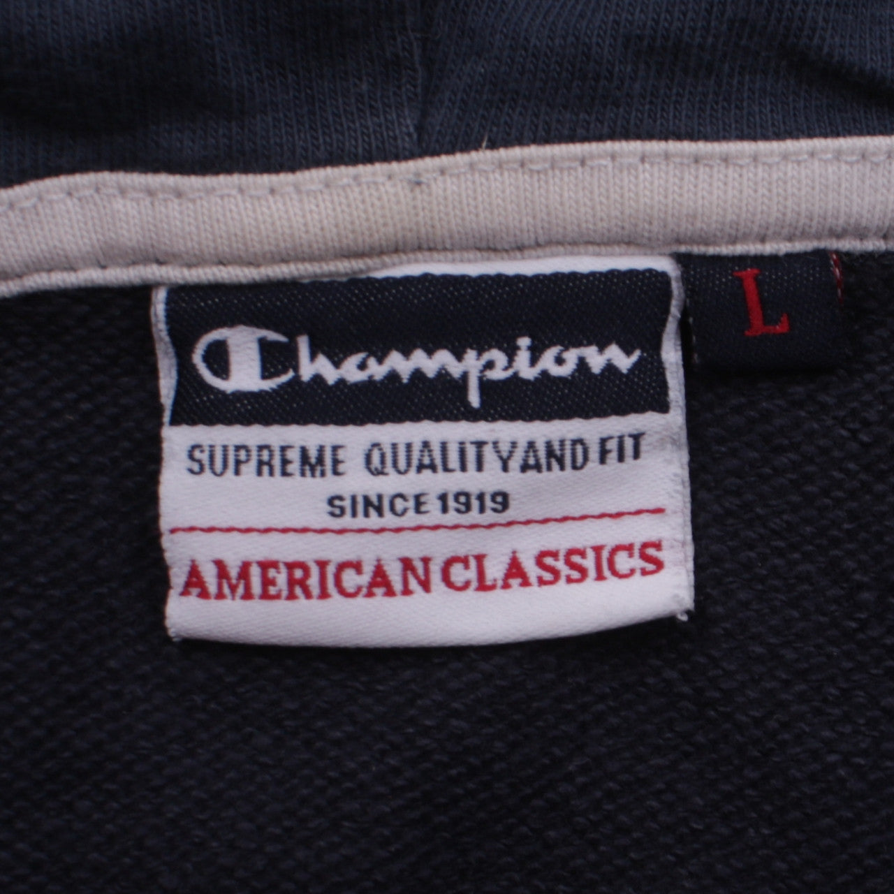 Mens UK Size L Champion Blue Full Zip Hoodie