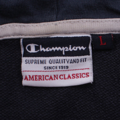 Mens UK Size L Champion Blue Full Zip Hoodie
