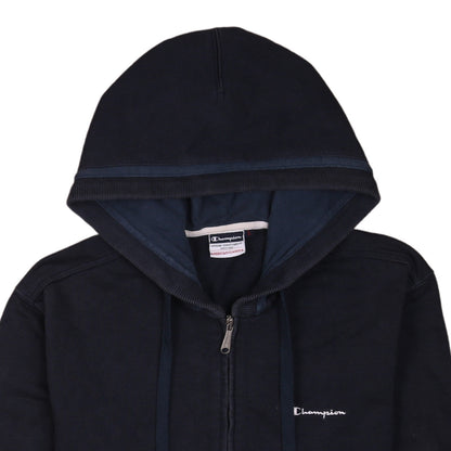 Mens UK Size L Champion Blue Full Zip Hoodie