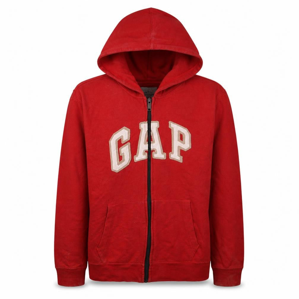 Mens UK Size M Gap Red Full Zip Hoodie