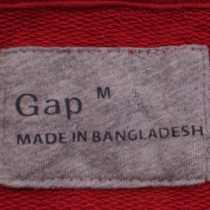 Mens UK Size M Gap Red Full Zip Hoodie