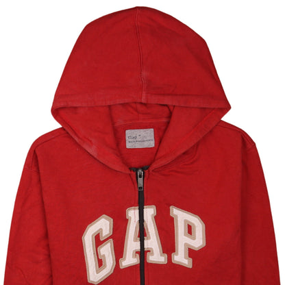 Mens UK Size M Gap Red Full Zip Hoodie