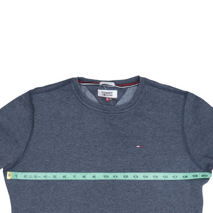 Mens UK Size S Tommy Jeans Blue Pullover Sweatshirt