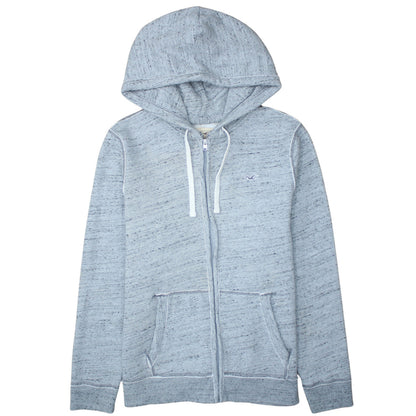 Mens UK Size XL Hollister Grey Full Zip Hoodie