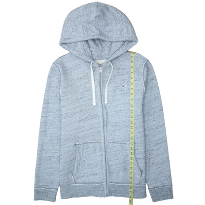 Mens UK Size XL Hollister Grey Full Zip Hoodie