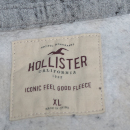 Mens UK Size XL Hollister Grey Full Zip Hoodie