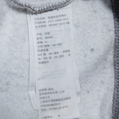 Mens UK Size XL Hollister Grey Full Zip Hoodie