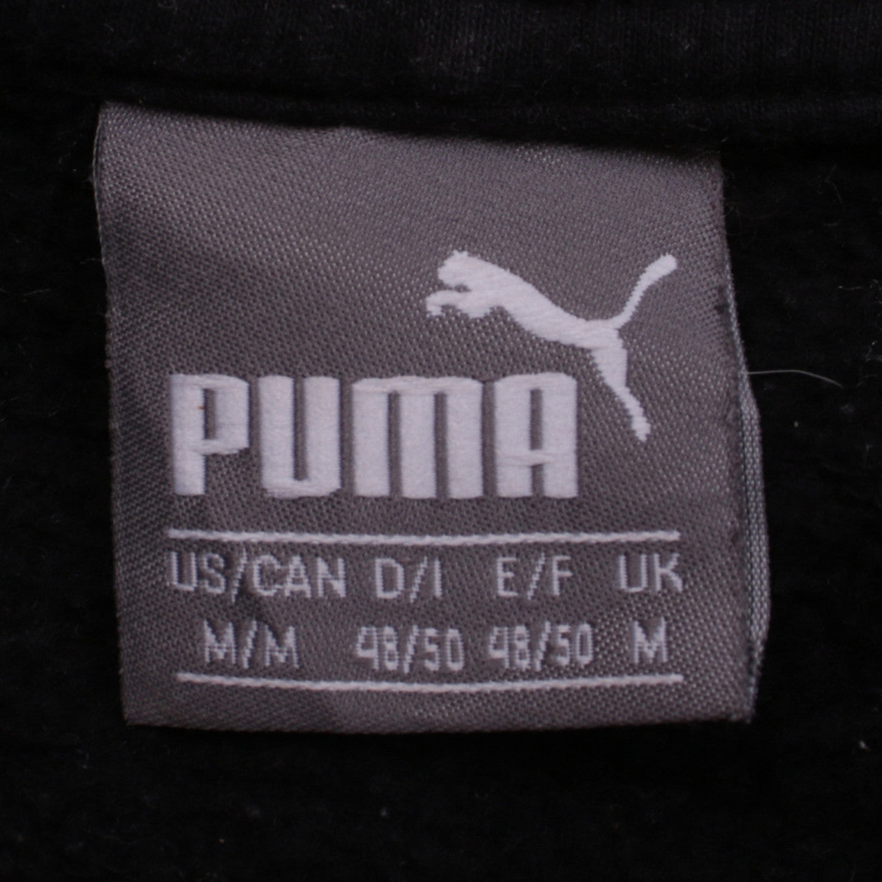 Mens UK Size M PUMA Black Full Zip Hoodie