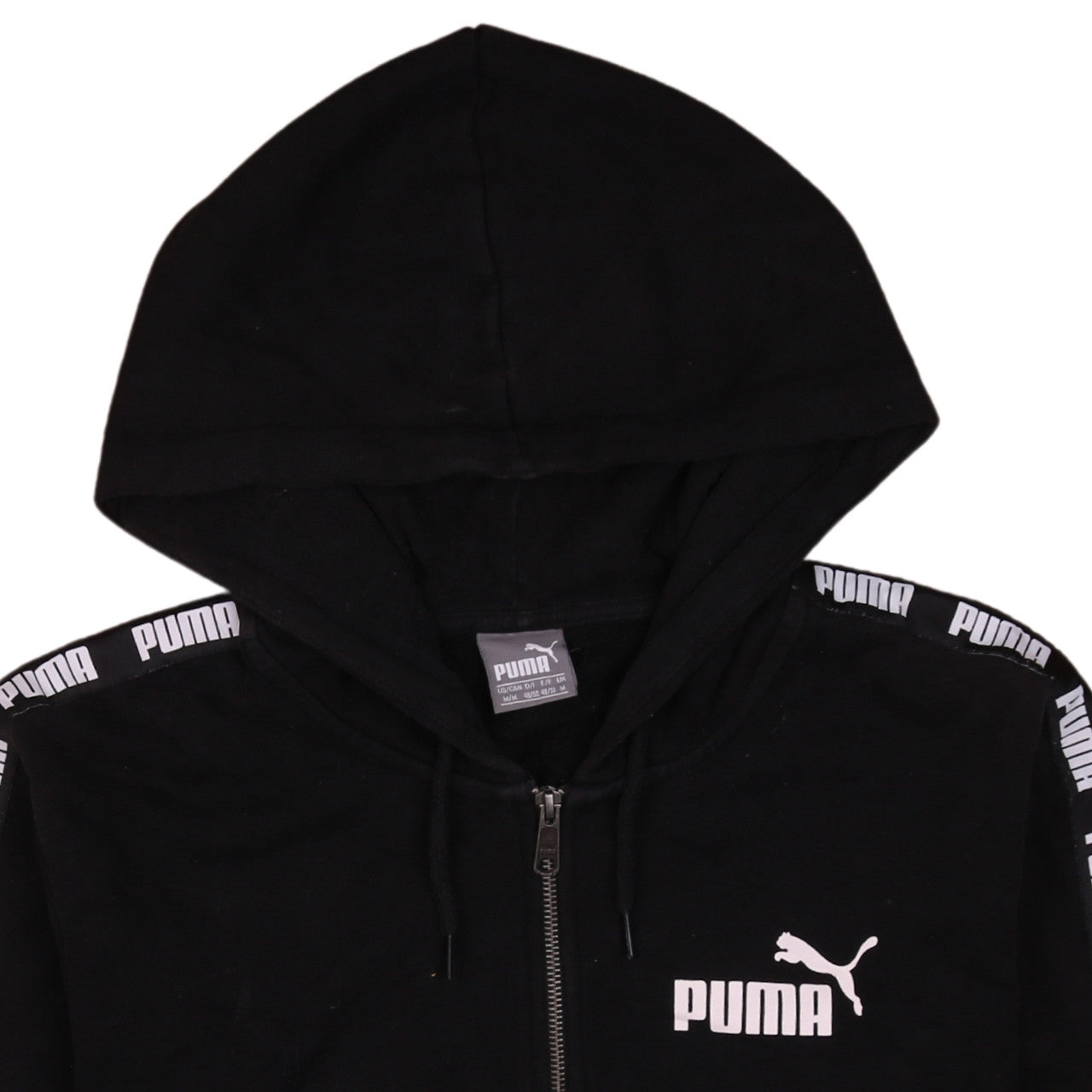 Mens UK Size M PUMA Black Full Zip Hoodie