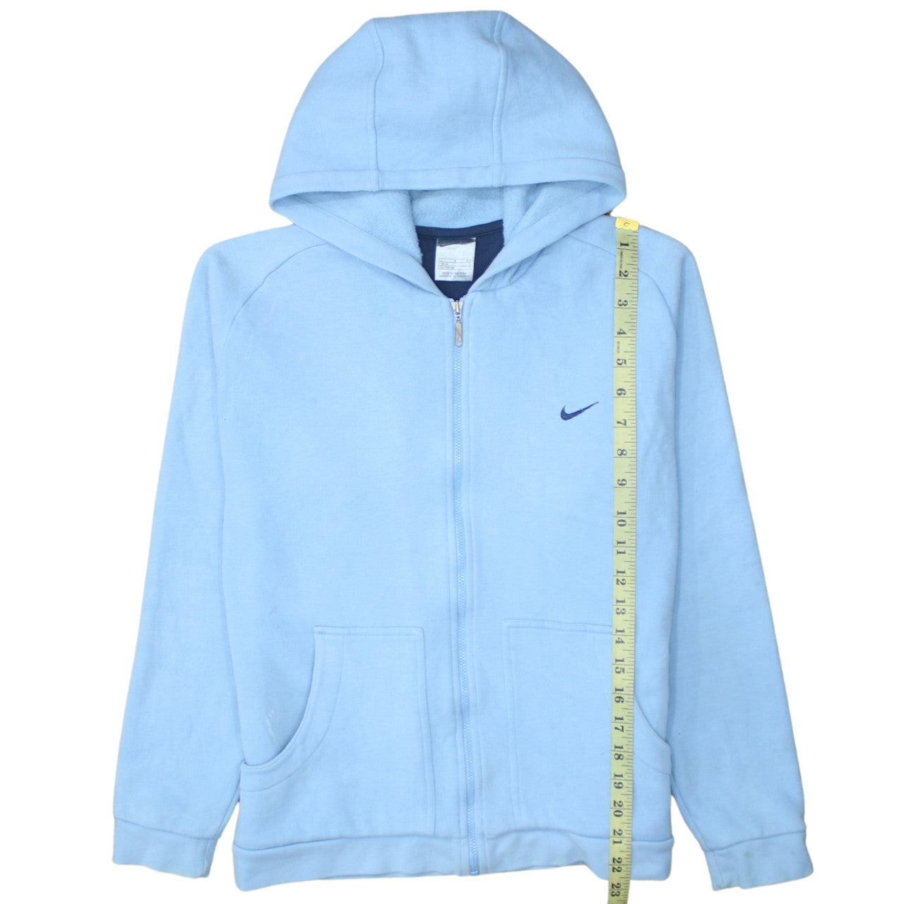 Womens UK Size 14 Nike Blue Full Zip Hoodie