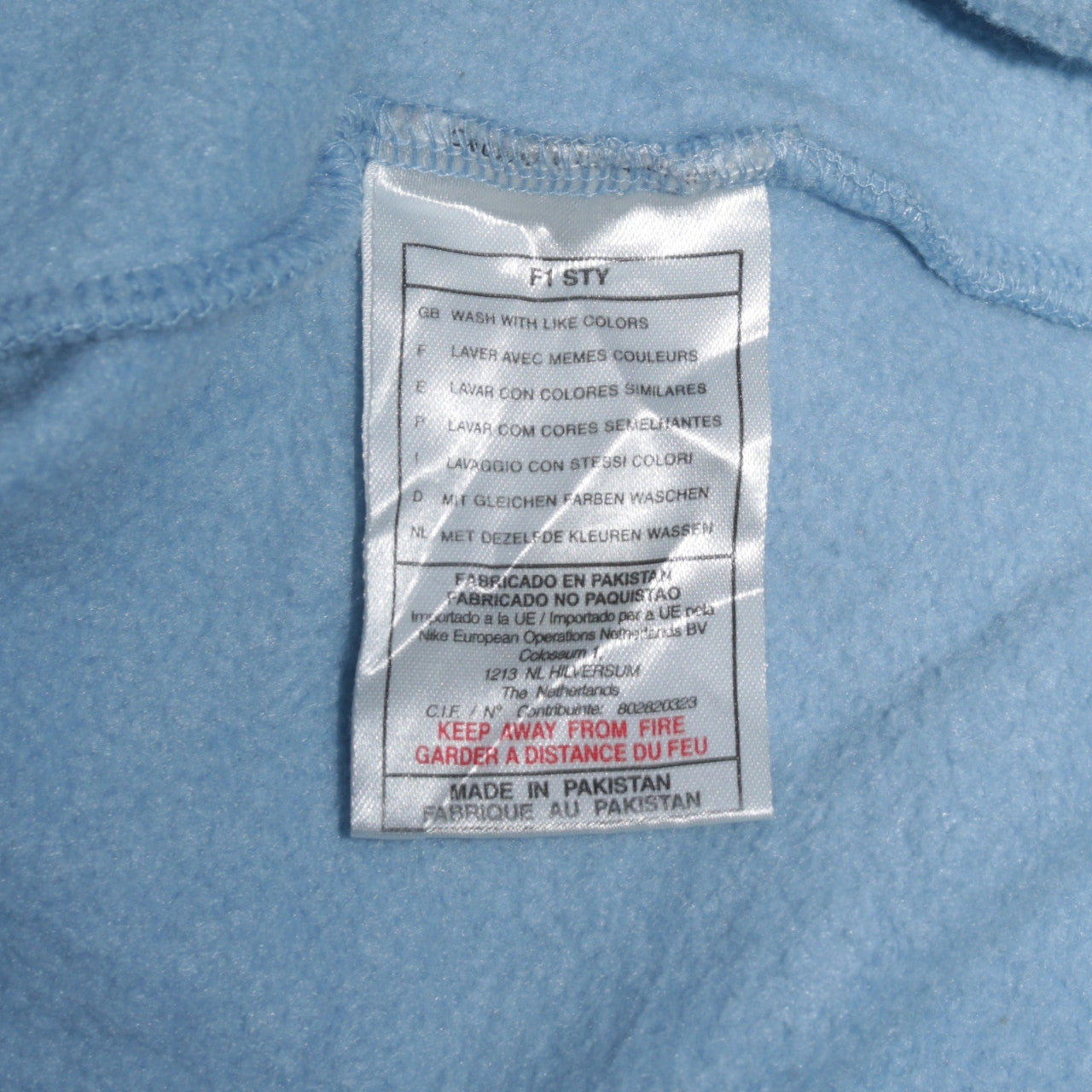 Womens UK Size 14 Nike Blue Full Zip Hoodie
