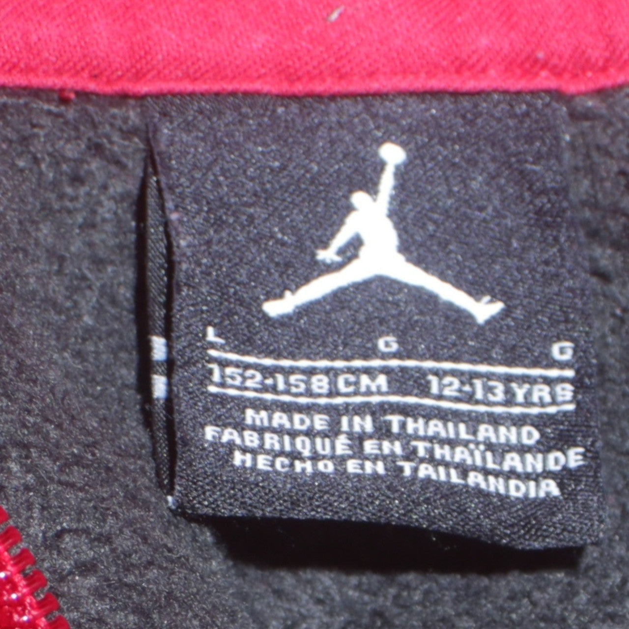 Boys UK Size 12-13 Years Jordan Red Full Zip Hoodie