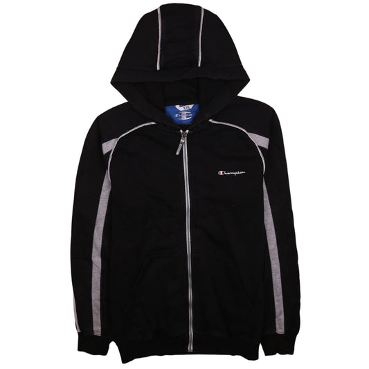 Mens UK Size 2XL Champion Black Full Zip Hoodie