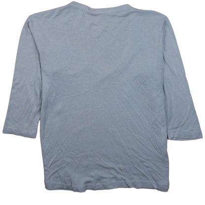Womens UK Size L Ralph Lauren Blue Basic T-Shirt