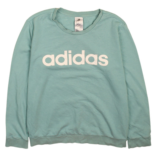 Womens UK Size XL adidas Green Pullover Sweatshirt
