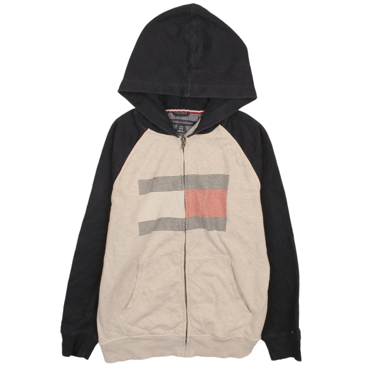 Womens UK Size 16/18 Tommy Hilfiger Beige Full Zip Hoodie