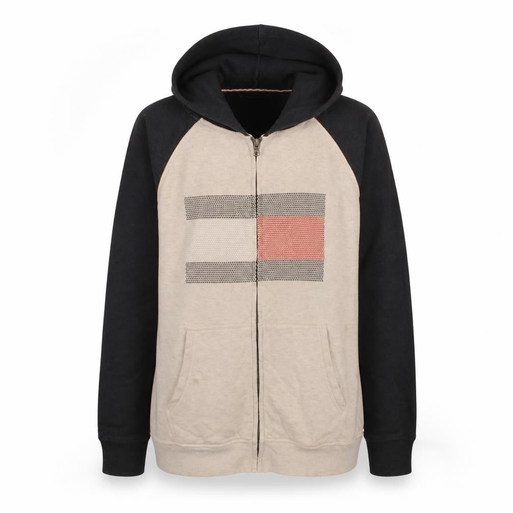 Womens UK Size 16/18 Tommy Hilfiger Beige Full Zip Hoodie
