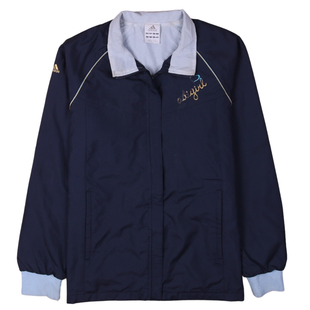 Girls UK Size 14 Years adidas Blue Track Jacket