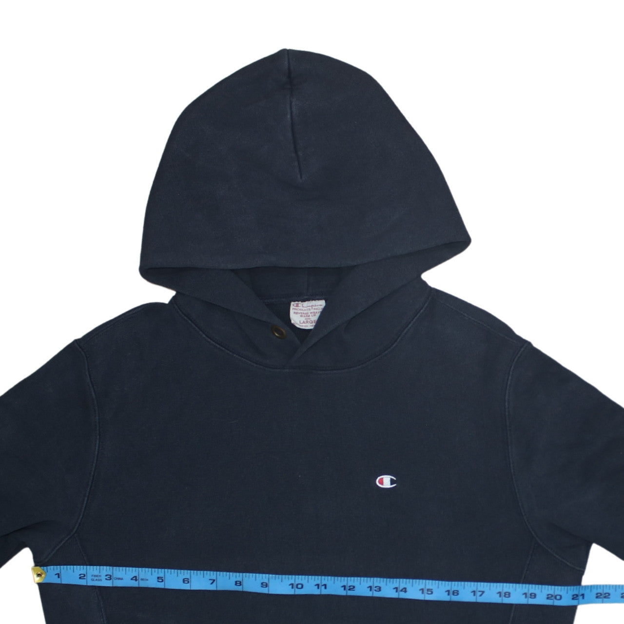 Mens UK Size L Champion Blue Pullover Hoodie