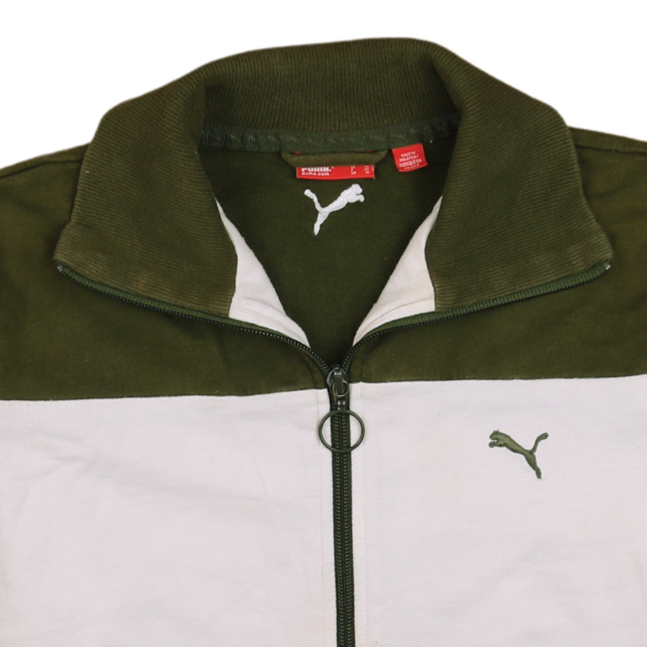Womens UK Size 14 PUMA Green Full Zip Sweatshirt