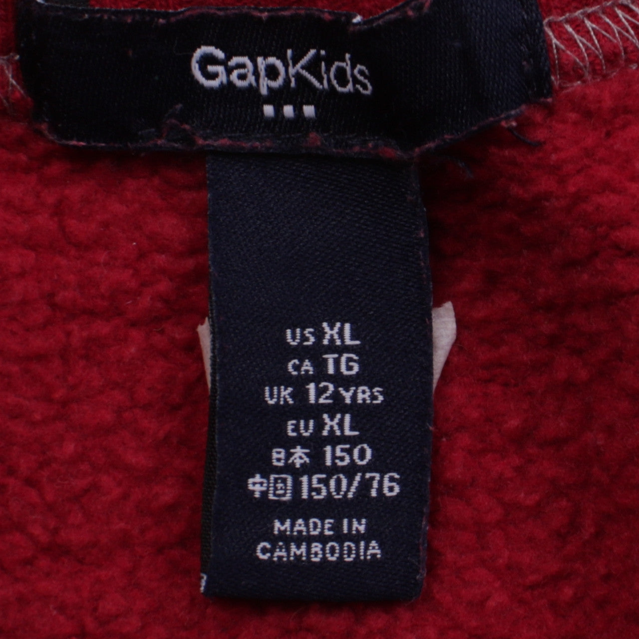 Boys UK Size 12 Years Gap Red Pullover Sweatshirt
