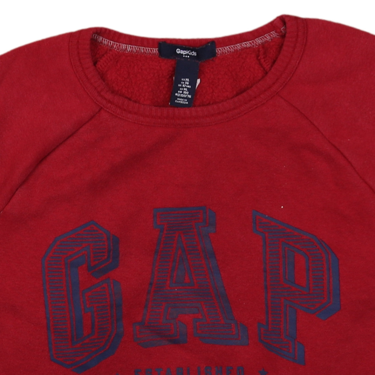 Boys UK Size 12 Years Gap Red Pullover Sweatshirt