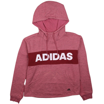 Womens UK Size L adidas Pink Pullover Hoodie
