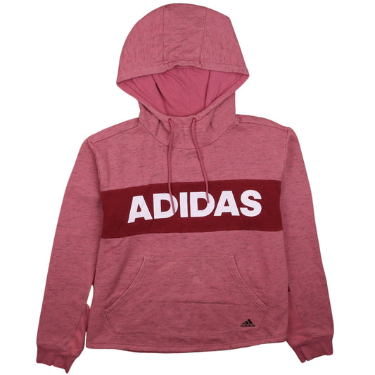 Womens UK Size L adidas Pink Pullover Hoodie