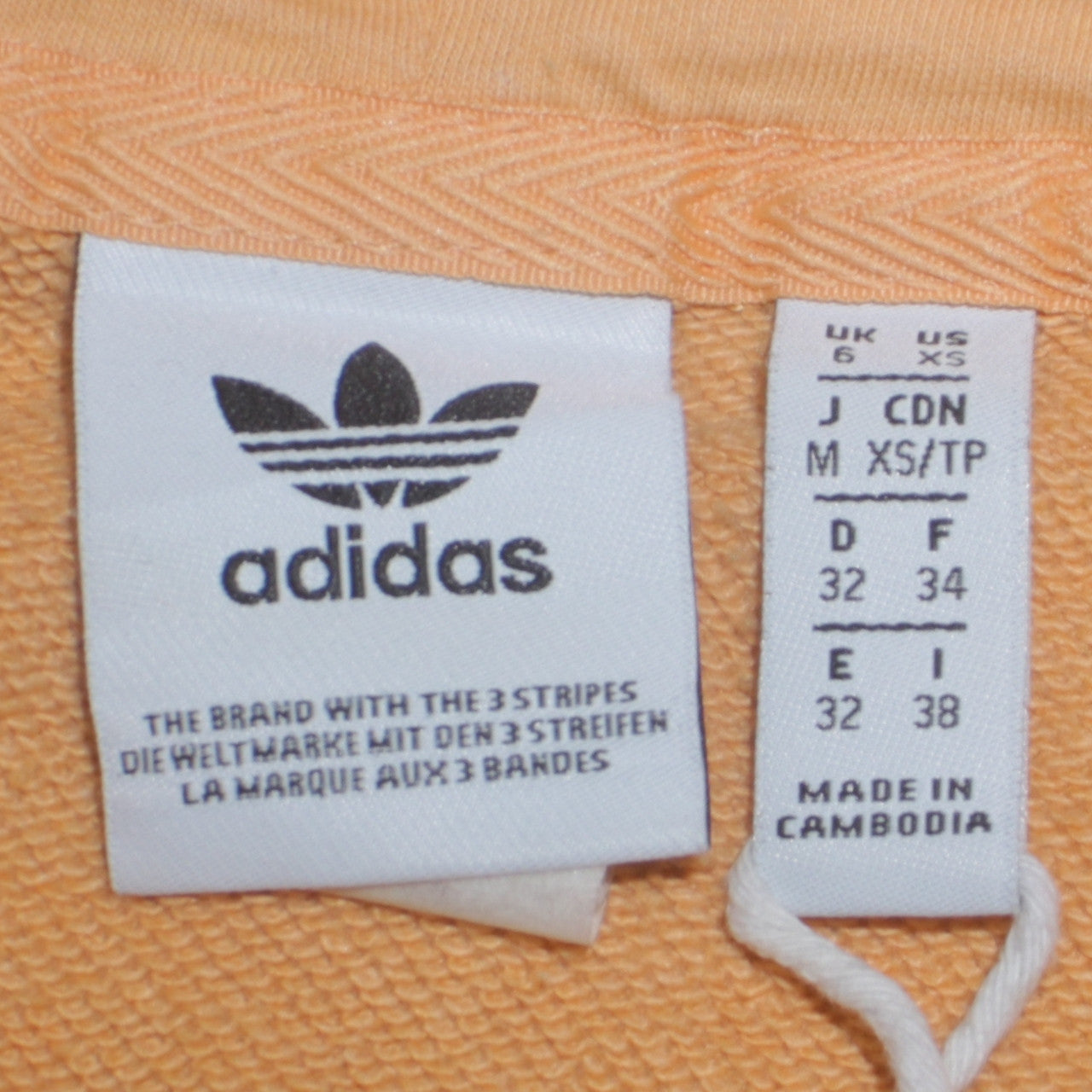Womens UK Size XS adidas Beige Pullover Hoodie