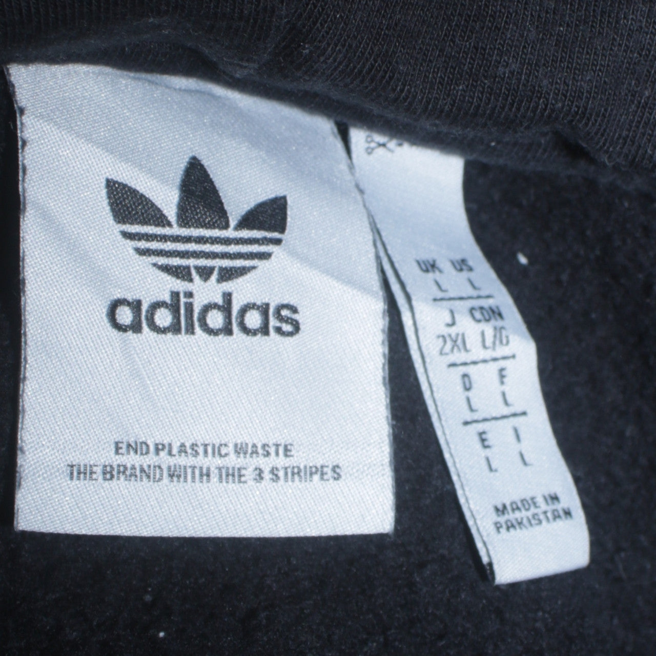 Mens UK Size L adidas Black Pullover Hoodie