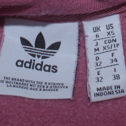 Womens UK Size XS adidas Pink Pullover Hoodie