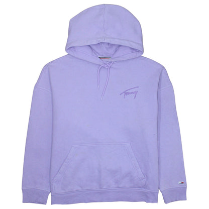 Womens UK Size M Tommy Jeans Purple Pullover Hoodie