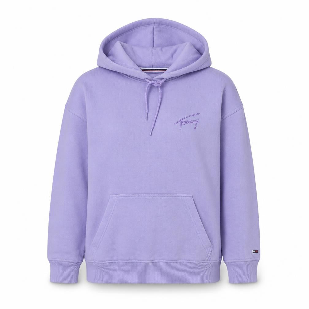 Womens UK Size M Tommy Jeans Purple Pullover Hoodie