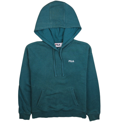 Womens UK Size S FILA Green Pullover Hoodie