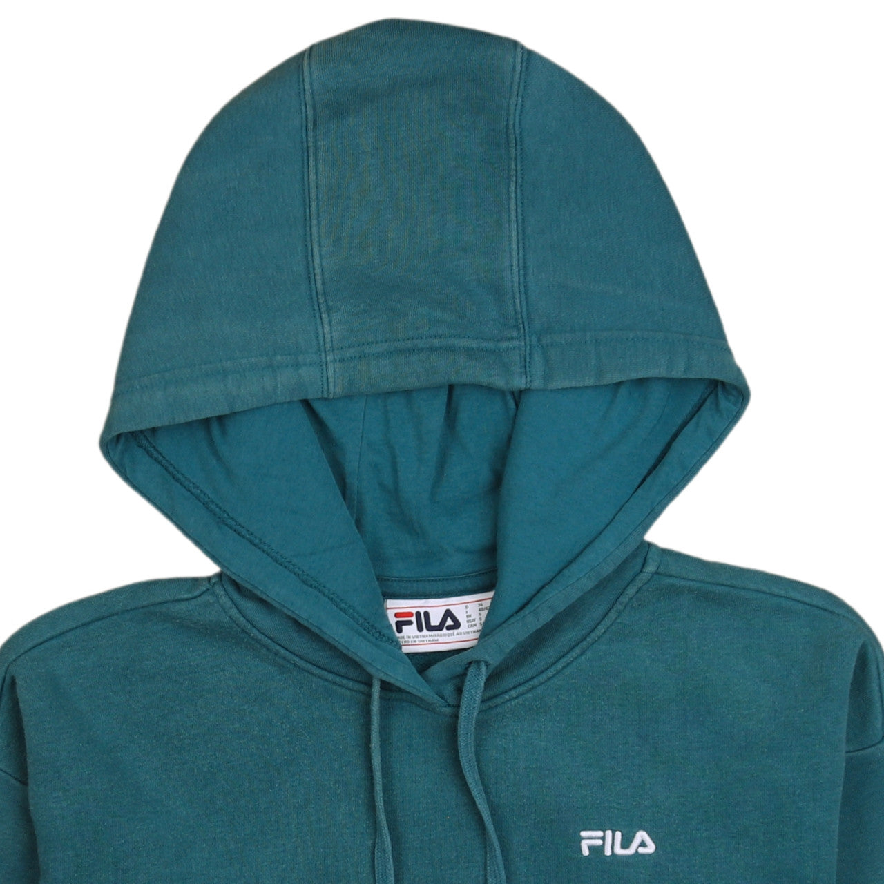 Womens UK Size S FILA Green Pullover Hoodie
