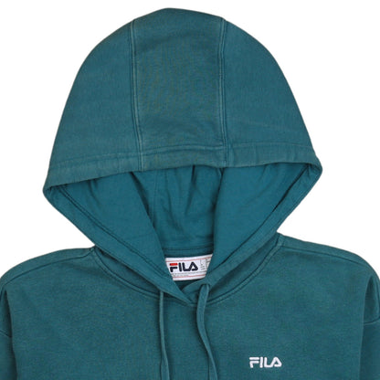 Womens UK Size S FILA Green Pullover Hoodie
